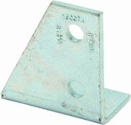 Steel Four Hole Gussetted Corner Angle, 4.20 Inch Height, 3.5 Inch Length, 1/4 Inch Thickness