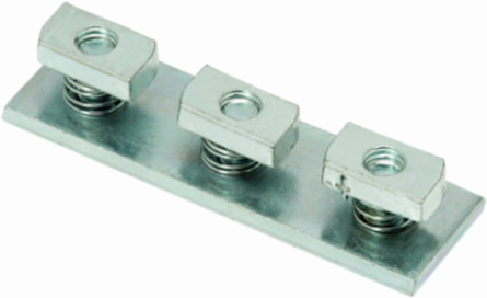 Steel Three Hole Splice Plate, 5.37 Inch Length, 1/4 Inch Thickness, DURA GREEN