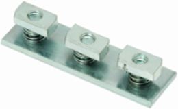 Steel Three Hole Splice Plate, 5.37 Inch Length, 1/4 Inch Thickness, DURA GREEN