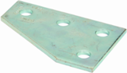 3.5 Inch Height Steel Flat Four Hole Corner Gusset Plate, Hot-Dipped Galvanized