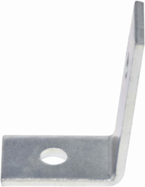 Steel Two Hole Open Angle Fitting, 2.37 Inch Height, 3.25 Inch Length, 1/4 Inch Thickness