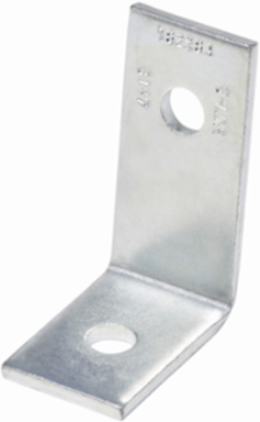 Steel Two Hole Open Angle Fitting, 2.37 Inch Height, 3.25 Inch Length, 1/4 Inch Thickness