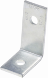 Steel Two Hole Open Angle Fitting, 2.37 Inch Height, 3.25 Inch Length, 1/4 Inch Thickness