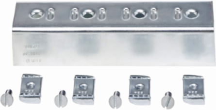 Steel Four Hole Splice Clevis 1.37 Inch Height, 1.68 Inch Width, 7.24 Inch Length
