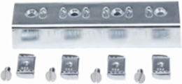 Four Hole Splice Clevis, 1" Height, 7.24" Length, Steel, Electro-plated