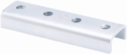 Four Hole Splice Clevis, 7.24 Inch Length, 2.12 Inch Width, Steel, Yellow Zinc Chromate