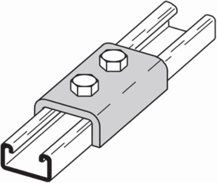 Two Hole Splice Clevis, Steel, 3.5 Inch Length, 2.12 Inch Width, 0.81 Inch Height