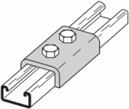 Two Hole Splice Clevis, Steel, 3.5 Inch Length, 2.12 Inch Width, 0.81 Inch Height