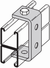 Four Hole Clevis Strut Fitting, 3.31 Inch Height, Steel, DURA GREEN Finish