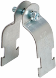 Steel Strut Pipe Clamp 1.25 Inch Width, 2.754 Inch Length, Yellow Zinc Chromate