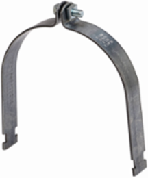 Eaton B-Line series strut pipe clamps and accessories, .0994" height, 5.843" length, 1.25" width, Stainless steel, Includes combination recess hex head machine screw, Pipe or conduit clamps, Electro-plated zinc