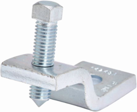 Zee Beam Clamp, Steel, 600 lb Load Capacity, 1-1/2 Inch Length, 7-1/2 Inch Height
