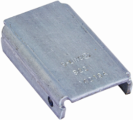 End Cap Fitting, Steel, 2.45 Inch Height, 1.62 Inch Length, 12 Gauge