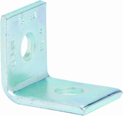 Steel Two Hole Corner Angle Fitting 2.06 Inch Height, 1.87 Inch Length, Hot-Dipped Galvanized