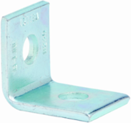 Steel Two Hole Corner Angle Fitting 2.06 Inch Height, 1.87 Inch Length, Hot-Dipped Galvanized