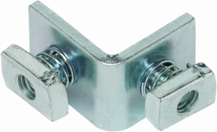 Two Hole Corner Angle Fitting, 2.06 Inch Height, 1.87 Inch Length, Steel, DURA GREEN
