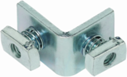 Steel Two Hole Corner Angle Fitting, 2.06 Inch Height, 1.87 Inch Length, Electro-plated