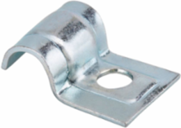 One Hole Tubing Strap, Steel, 1.18 Inch Length, 0.81 Inch Width, 0.048 Inch Height