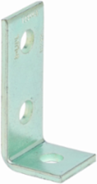 Steel Three Hole Corner Angle 90 Degree | 3.93 Inch Height, 1.87 Inch Length, 1.62 Inch Width, Hot-Dipped Galvanized