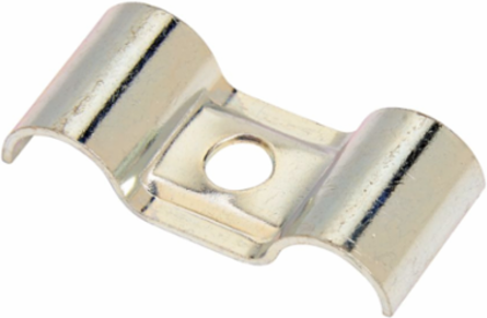 One Hole Tubing Strap, Steel, 2.375 Inch Length, 0.81 Inch Width, 9/32 Inch Bolt Size