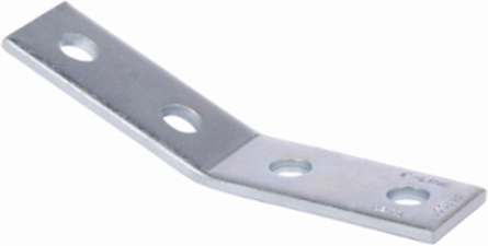 Steel Four Hole Open Angle Strut Fitting, 1-1/2" Height, 6-5/8" Length, Dura Green Finish