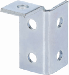 Left Hand Five Hole Corner Wing Fitting, 3.93 Inch Height, 3.5 Inch Length, Steel, Hot-dipped Galvanized