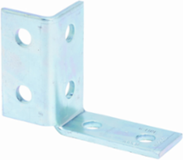 Left Hand Six Hole Single Corner Wing Fitting, Steel, 3.93 Inch Height, 5.37 Inch Length, DURA GREEN