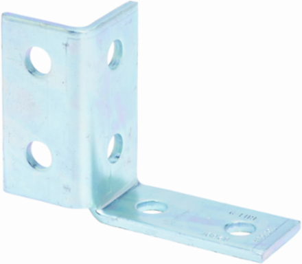 Left Hand Six Hole Single Corner Wing Fitting, Steel, 3.93 Inch Height, 5.37 Inch Length