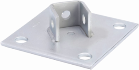 Steel Square Post Base 1.62 Inch Height, 6 Inch Length, DURA GREEN Finish