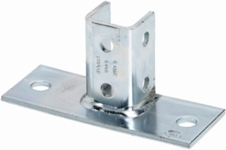 Rectangular Post Base 3.5 Inch Height, 8 Inch Length, Steel, DURA GREEN