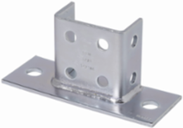 Rectangular Post Base, 3.5 Inch Height, 8 Inch Length, Steel, DURA GREEN
