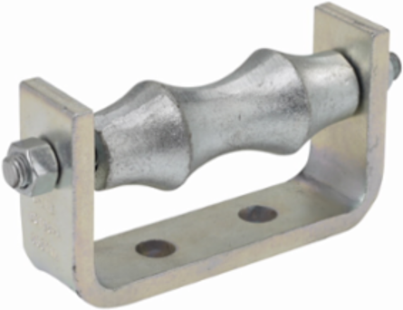 Pipe Support Roller Chair, 4 Inch Max Pipe Size, 700 lbs Load Capacity, Cast Iron