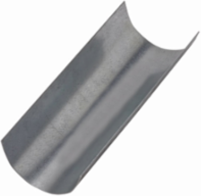 Short Insulation Protection Shield with 12 Inch Height, 12 Inch Max Pipe Size, Steel Material