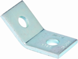 Two Hole Short Open Angle Strut Fitting, 1.75 Inch Height, 3.37 Inch Length, Steel
