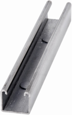 Strut Channel, 1.37 Inch Height, 240 Inch Length, Steel, 12 Gauge, DURA GREEN