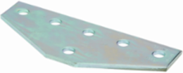 Six Hole Tee Gusset Plate, 3.5 Inch Height, 9.12 Inch Length, Steel, DURA GREEN