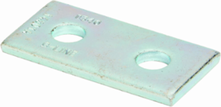 Two Hole Splice Plate, 1.62 Inch Height, 3.25 Inch Length, Steel, Electro-plated