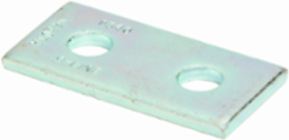 Two Hole Splice Plate, 1.62 Inch Height, 3.25 Inch Length, Steel, Electro-plated