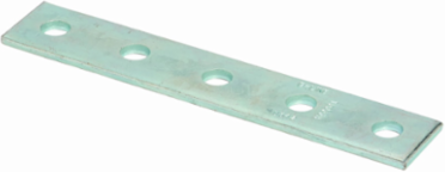 Five Hole Splice Plate, 1.62 Inch Height, 9.13 Inch Length, Steel, Electro-plated