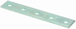 Five Hole Splice Plate, 1.62 Inch Height, 9.13 Inch Length, Steel, Electro-plated