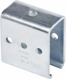 Trolley Beam Joint Support, 3.93 Inch Height, 3.5 Inch Width, Steel, Electro-plated Zinc