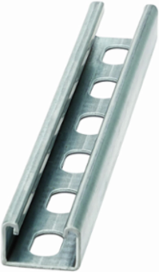 Strut Channel 1 Inch Height, 240 Inch Length, 1.62 Inch Width, 12 Gauge Steel