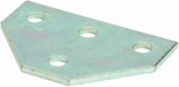 Four Hole Tee Gusset Plate, Steel, 3.5 Inch Height, 5.37 Inch Length, 1.62 Inch Width