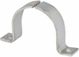Two Piece Pipe Clamp, 2 Inch Height, 8.375 Inch Length, 1.62 Inch Width, Zinc Coated