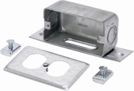 Outlet Box with Steel Construction, 2.12 Inch Height, 4.06 Inch Length, 1.62 Inch Width