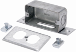 Outlet Box with Steel Construction, 2.12 Inch Height, 4.06 Inch Length, 1.62 Inch Width