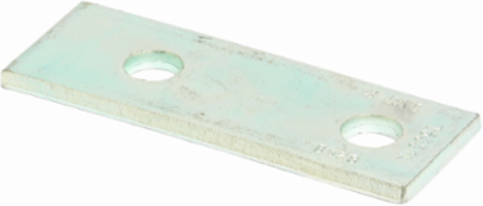 Two Hole Splice Plate, 4.62 Inch Length, 1.62 Inch Width, Steel, 0.5 lb