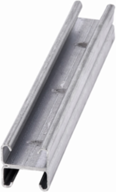 Strut Channel 120 Inch Length, 1.62 Inch Width, 0.81 Inch Height, Steel, 14 Gauge, DURA GREEN
