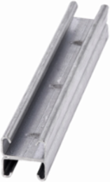 Strut Channel 240 Inch Length, 1.62 Inch Width, 0.81 Inch Height, Steel, 14 Gauge, DURA GREEN