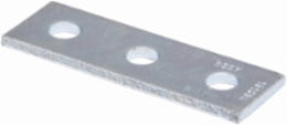 Three Hole Splice Plate, Steel, 1.62 Inch Height, 4.87 Inch Length, Electro-plated